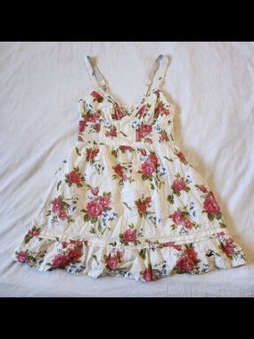 Y2K Hollister Floral Babydoll Dress 100% Cotton